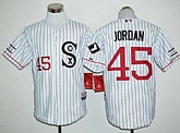 Chicago White Sox #45 Michael Jordan White(Black Strip) Cooperstown Stitched Baseball Jersey,baseball caps,new era cap wholesale,wholesale hats